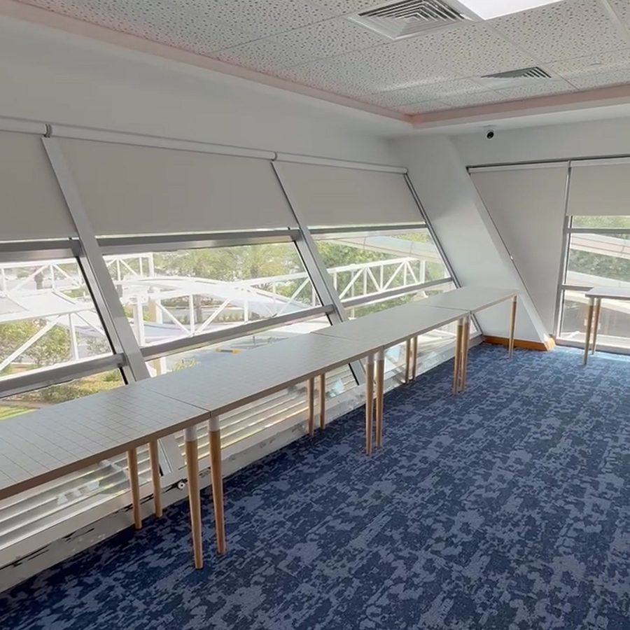 Roller blinds, clerestory glazing, Conference facility, UAE