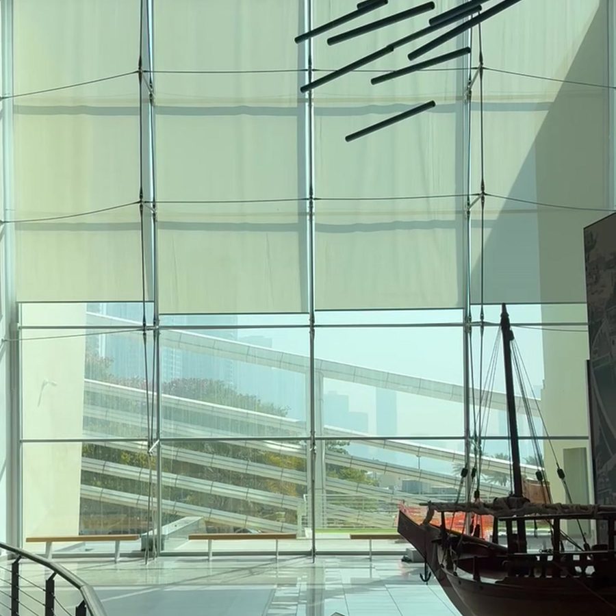 Full-height facade shading, Cultural building, UAE